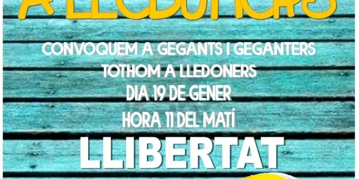 Els geganters d’Arenys participen demà a la trobada de colles a Lledoners