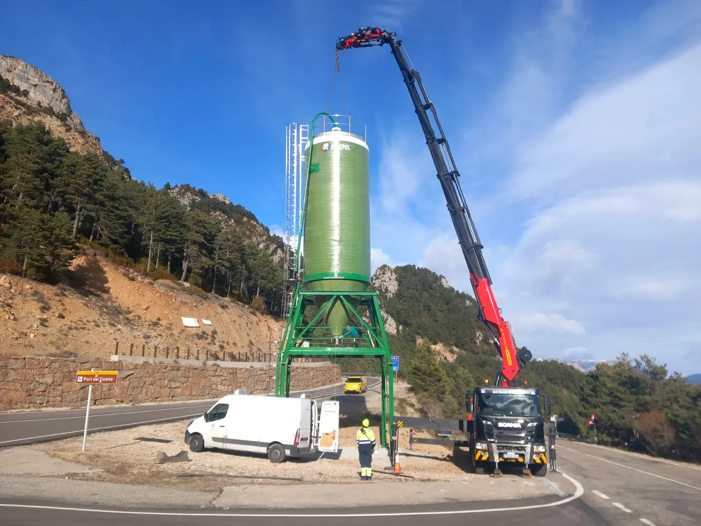 La Generalitat instal·la una sitja de potassa a Coll de Jou per abastir les carreteres més properes