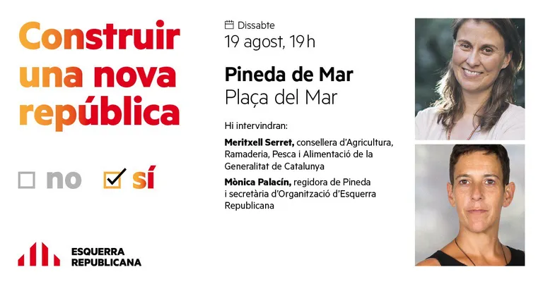 ERC-JxP fa un acte pel 'sí' amb la Consellera Meritxell Serret i amb la regidora Mònica Palacín