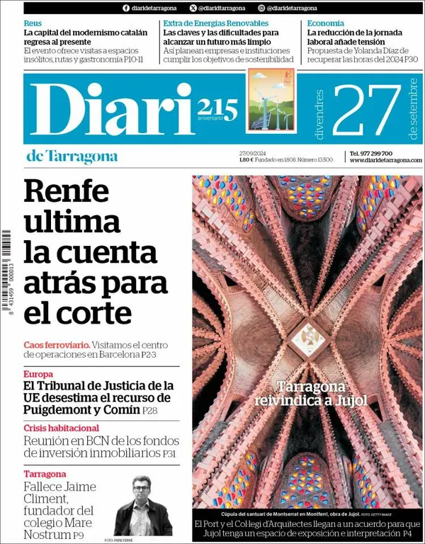 Cop d'ull als diaris d'aquest divendres 27 de setembre