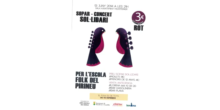 Montferrer organitza una festa solidària per ajudar a mantenir l'Escola Folk al municipi