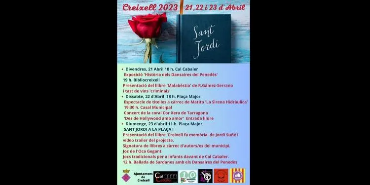 Creixell celebrarà Sant Jordi del 21 al 23 d'abril amb un programa farcit d'activitats