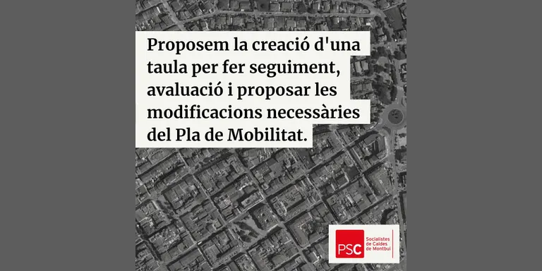 El PSC calderí demana diàleg per decidir la mobilitat urbana de la vila