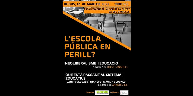 USTEC-STEs organitza l'acte 'L'escola pública en perill?' a la Seu d'Urgell