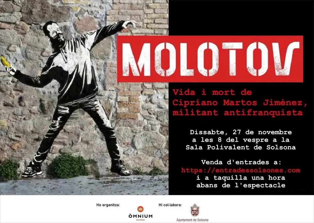 Òmnium Solsonès porta a Solsona un muntatge teatral sobre el militant antifranquista Cipriano Martos Jiménez