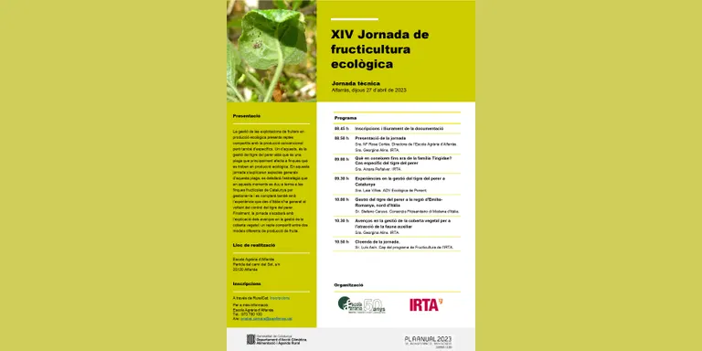 L'Escola Agrària d'Alfarràs celebra la XIV Jornada de Fructicultura Ecològica
