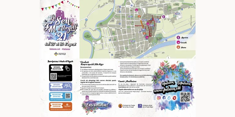 L’Ajuntament de la Seu d’Urgell recomana a la ciutadania desplaçar-se a peu durant els dies de Festa Major