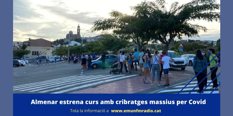 Almenar estrena curs amb cribratges massius per Covid. Ja son 9 grups de l'Escola i 1 de l'Institut confinats i l'Escola Bressol Tancada.