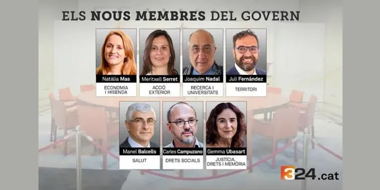 El DOGC publica el nomenament dels nous consellers del Govern d'ERC i el cessament dels de Junts