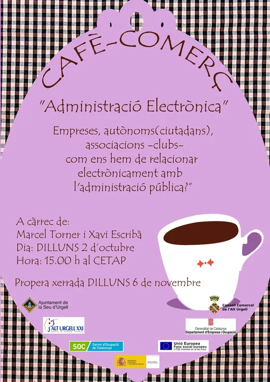 Xerrada del cicle Cafè-Comerç sobre administració electrònica