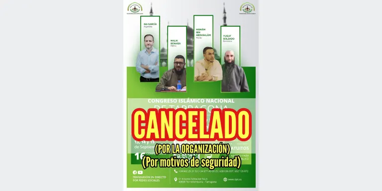 Cancel·lat el Congrés Nacional Islàmic que s'havia de fer aquest cap de setmana a Torredembarra