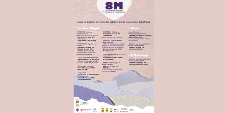 L'Alt Urgell commemorarà el 8M amb diversos actes culturals, cívics i reivindicatius