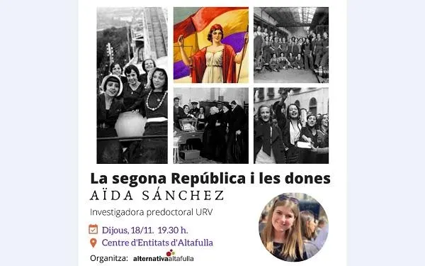 La investigadora Aïda Sánchez porta a Altafulla la seva recerca sobre les dones a la II República