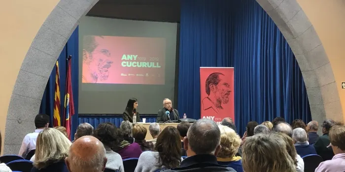 El camí cap a la independència i la llengua catalana han sigut l’eix central de la conferència de Josep-Lluis Carod Rovira per commemorar l'Any Cucurull