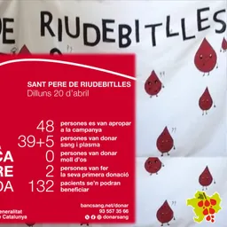 Resultats de la Donació de sang i plasma del dilluns 20 d’abril a Sant Pere de Riudebitlles. - episode art
