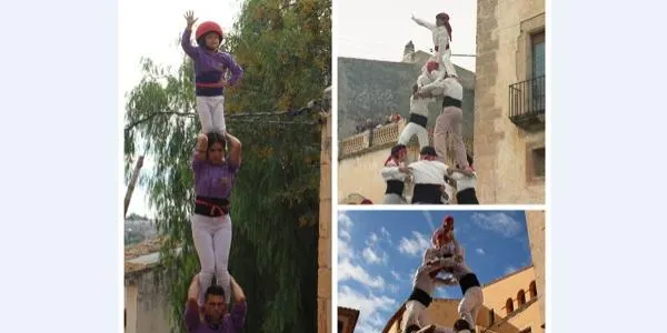 Els Castellers d'Altafulla commemoren els 50 anys reproduint la primera actuació de la colla