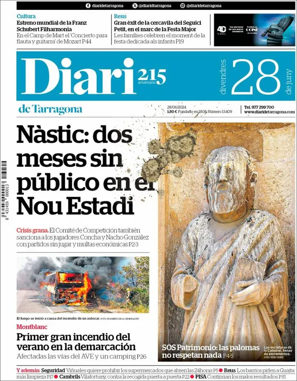 Cop d'ull als diaris d'aquest divendres 28 de juny