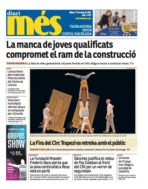 T'expliquem les portades dels diaris del territori d'aquest 12 de maig