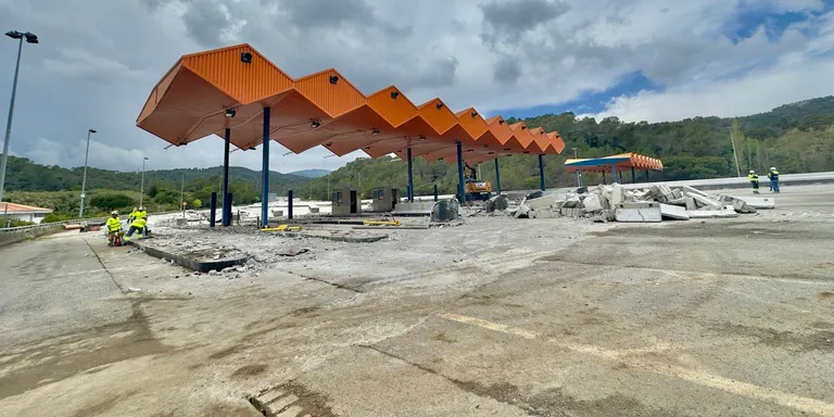 Comencen les obres pel desmantellament de les àrees de peatges a la C-32
