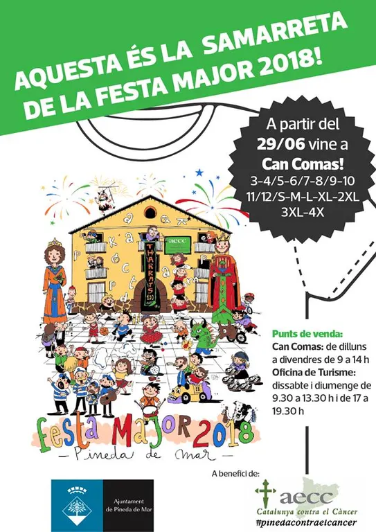 Ja podeu adquirir la samarreta de la Festa Major de Pineda