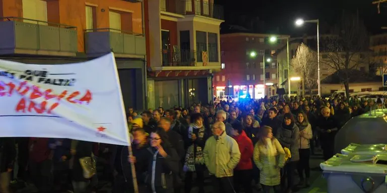 Manifestació a la Seu contra els empresonaments ordenats pel Tribunal Suprem espanyol