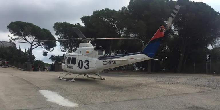 Dos helicòpters aterren dissabte a Arenys de Munt per atendre a dos successos diferents