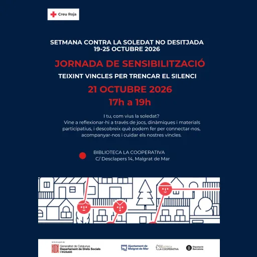 Una jornada de sensibilització per la soledat no desitjada, aquesta tarda a la Biblioteca