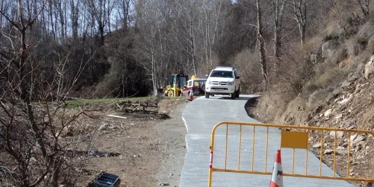 Arranjament al camí de la captació d'aigua de Bescaran