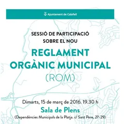 Sessió de Participació sobre el nou Reglament Orgànic Municipal del 15/3/2016 - episode art