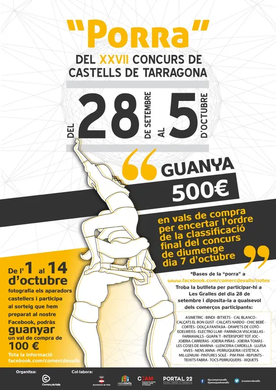 La “porra” del Concurs de castells amb un premi de 500 euros