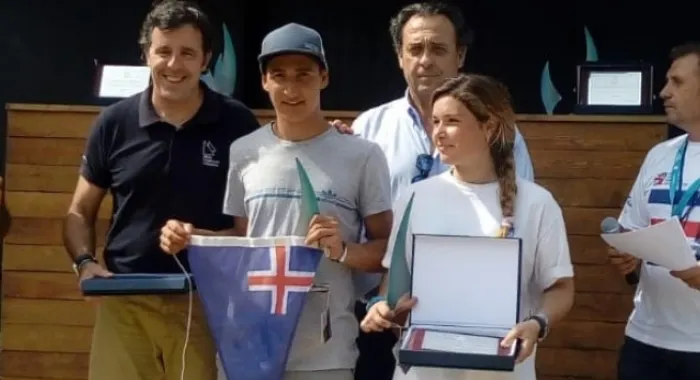 Max Rondeau i Iset Segura a la Copa d'Espanya (Foto: Club NÃ utic Arenys)