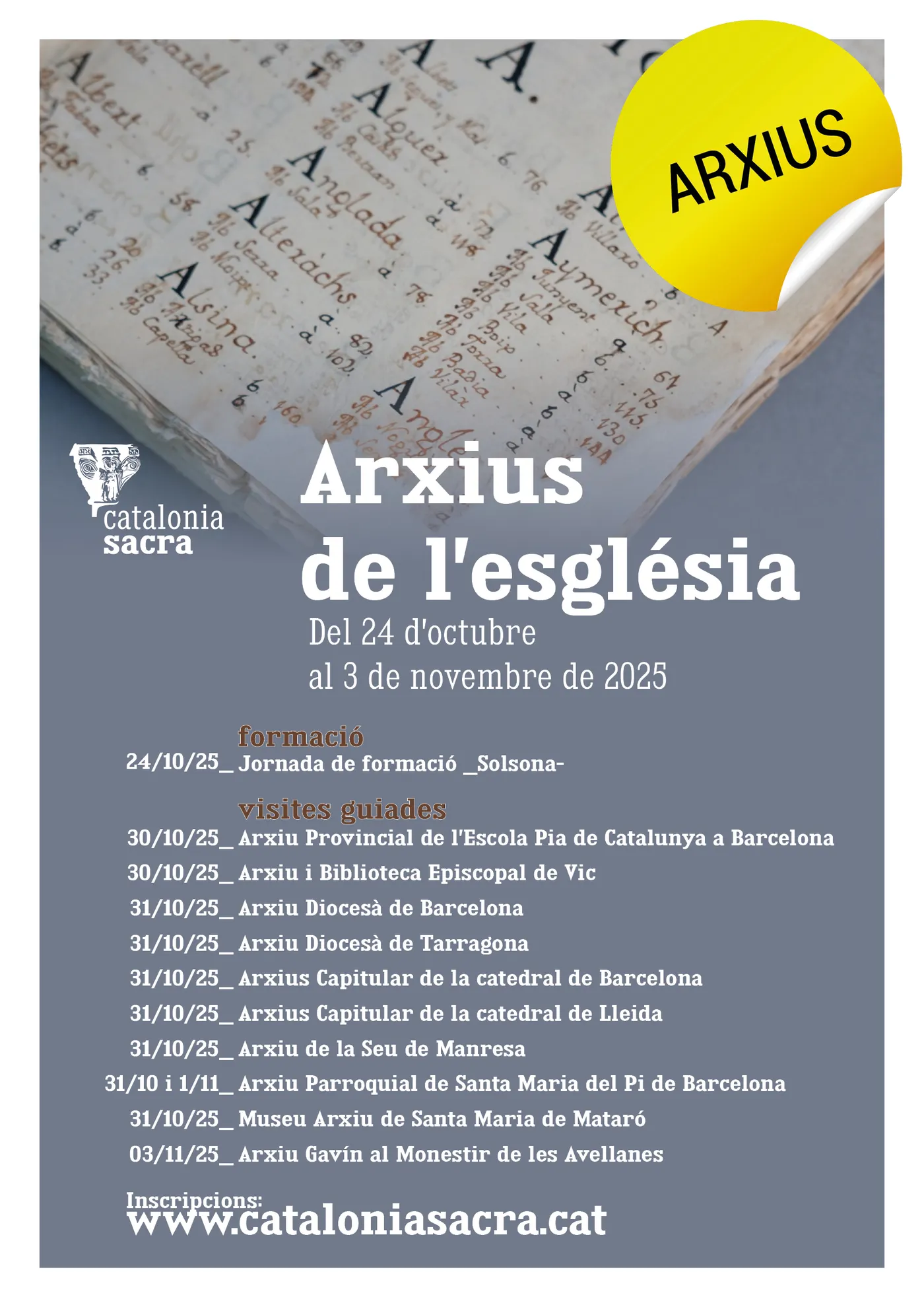 L'Arxiu Diocesà de Solsona dona el tret de sortida a una programació especial per donar a conèixer el patrimoni documental conservat als arxius de l'Església