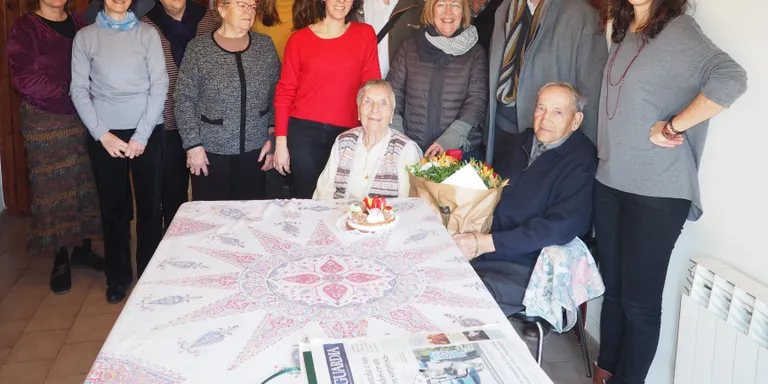 Felicitació institucional a Agustí Solans Sanou pel seu 100 aniversari
