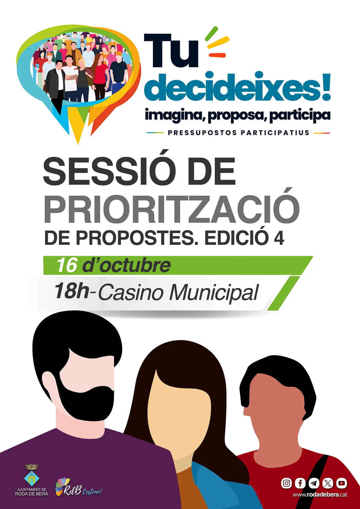 Aquest divendres 16 d'octubre es durà a terme la sessió de priorització de propostes dels Pressupostos Participatius