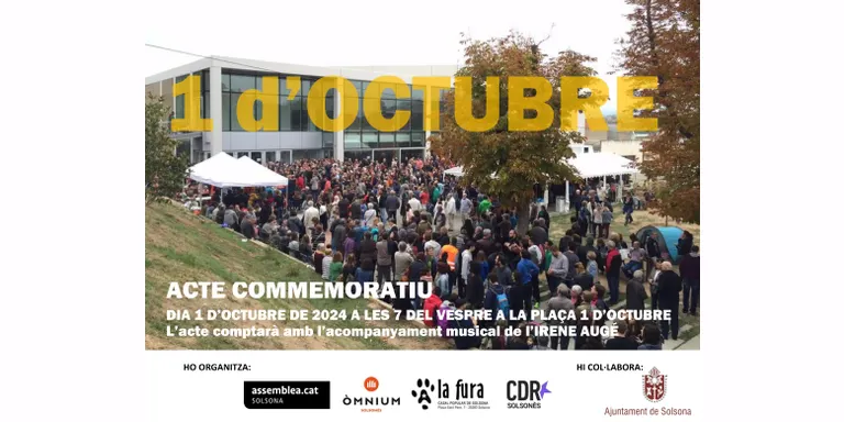 Les entitats independentistes del Solsonès commemoren demà el 7è aniversari de l'1-O