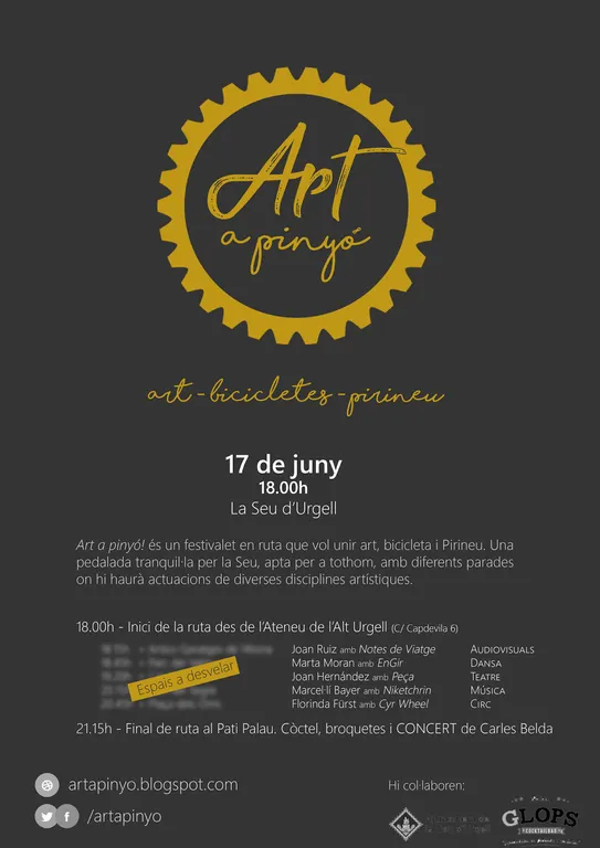 Neix 'Art a pinyó!', una ruta en bicicleta amb diferents parades artístiques per la Seu