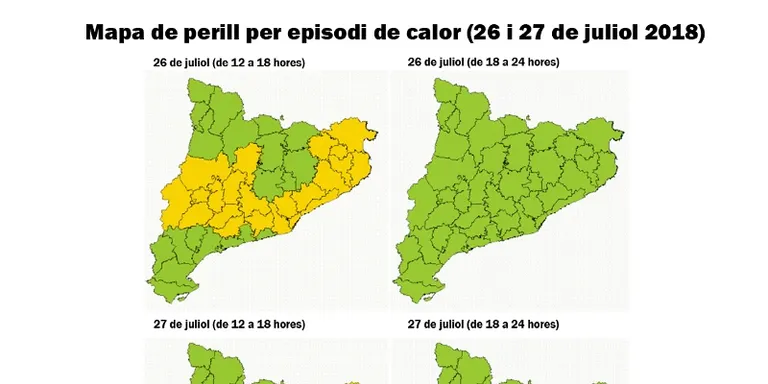 Avís per risc de calor extrema per aquest dijous i divendres