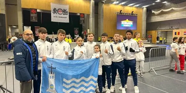 El karateka del Dojo Zanshin Kyokushin de Torredembarra, Sergio Jiménez, campió d’Europa de kumite en categoria Júnior