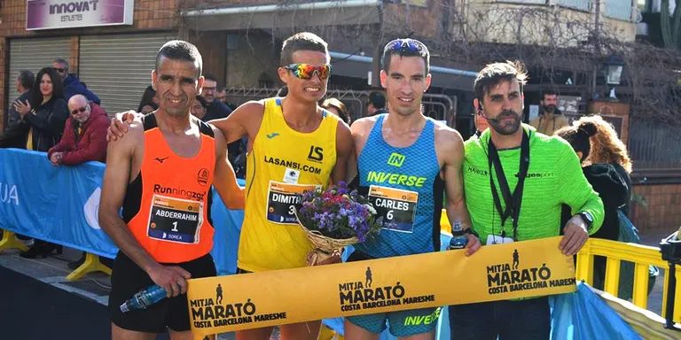 Dimitrijs Sergogins i Kitija Valtere guanyen la Mitja Marató Costa de Barcelona Maresme