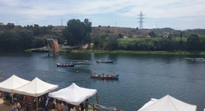 Moment de la regata d'aquest cap de setmana (foto: Radio Móra d'Ebre)