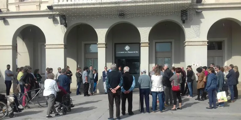 Concentració de suport als representants polítics catalans cessats pel govern espanyol
