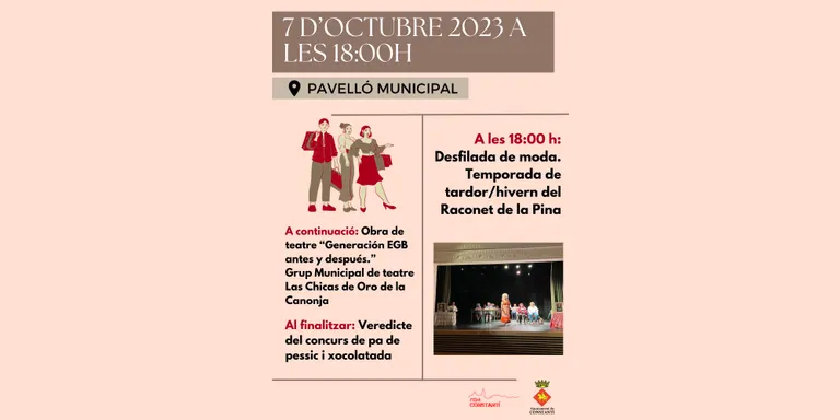 El pavelló poliesportiu acollirà dissabte una desfilada de moda tardor/hivern i una obra de teatre