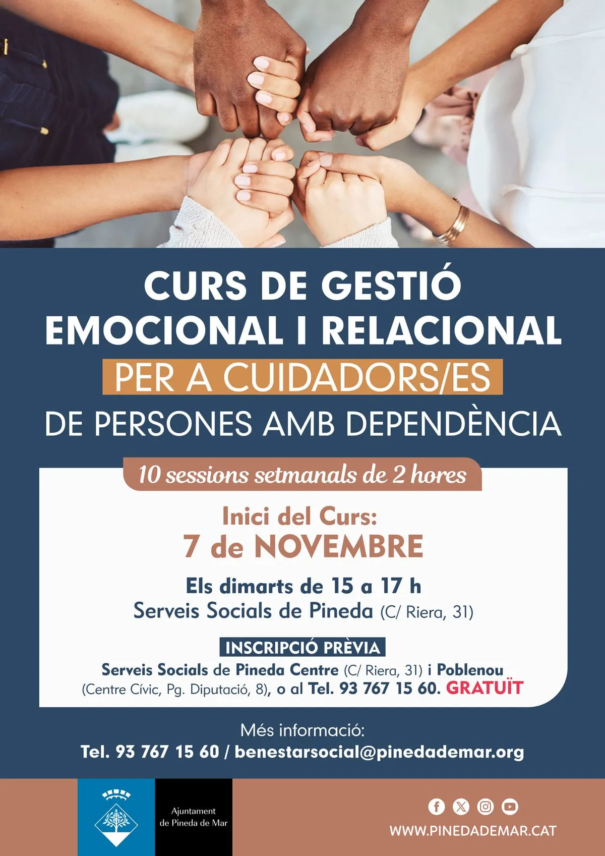 Comença un nou curs de gestió emocional per a cuidadors de persones amb dependència