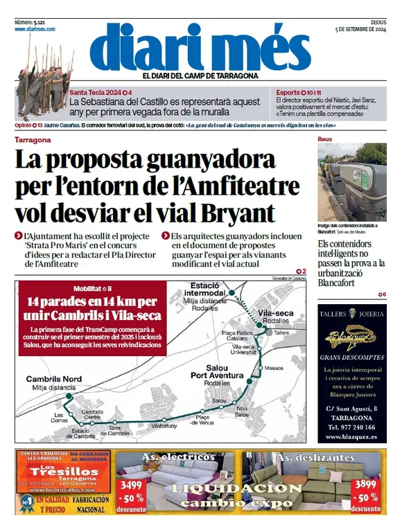 Cop d'ull als diaris d'aquest dijous 5 de setembre