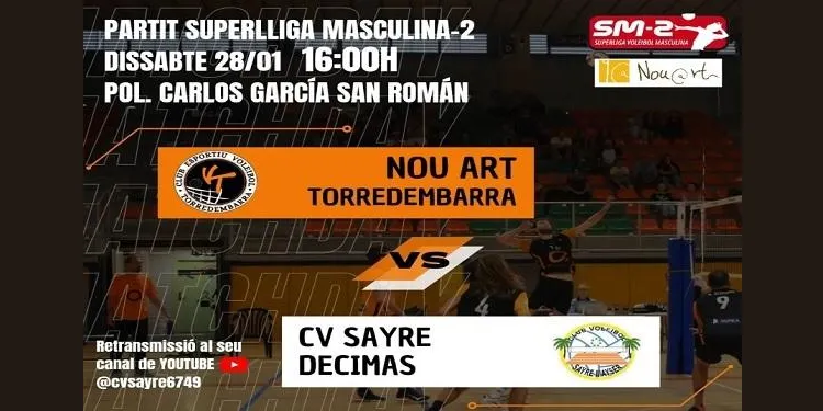 El CEVOL Torredembarra visita el Sayre Décimas sense l’opció de fallar