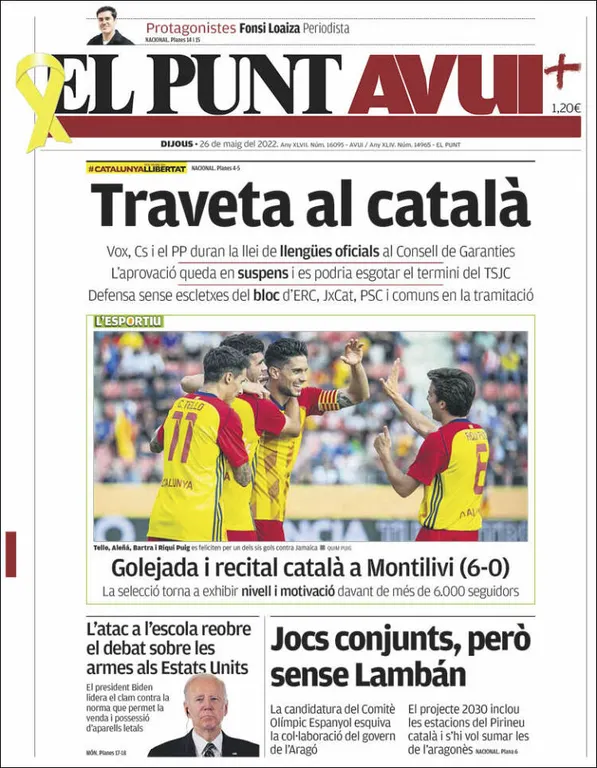 T'expliquem les portades dels diaris del territori d'aquest 26 de maig