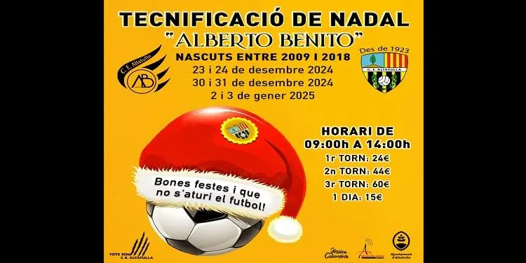 Nova edició de la Tecnificació de Nadal Alberto Benito del CE Altafulla