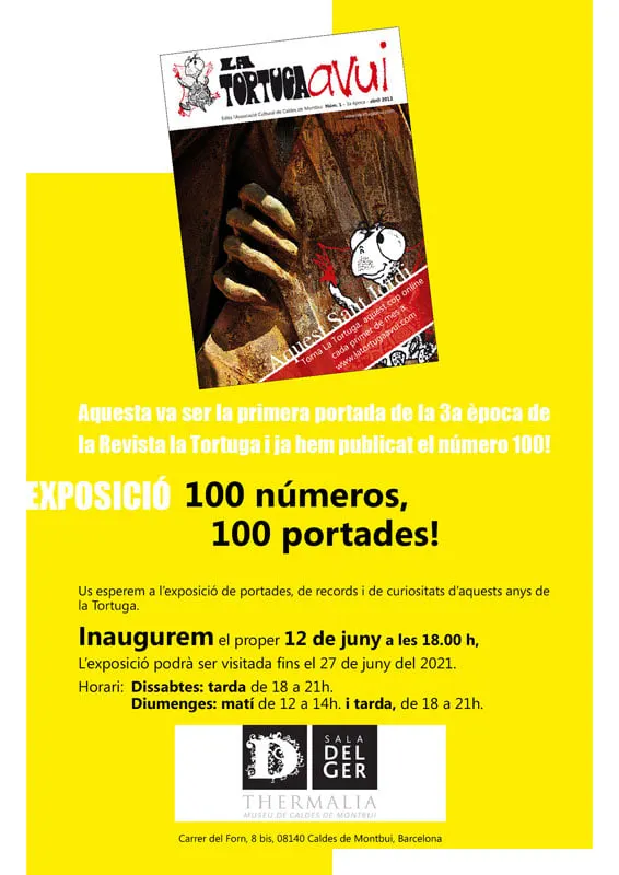 La revista La Tortuga Avui celebra els 100 primers números de la 3a època amb una exposició de portades