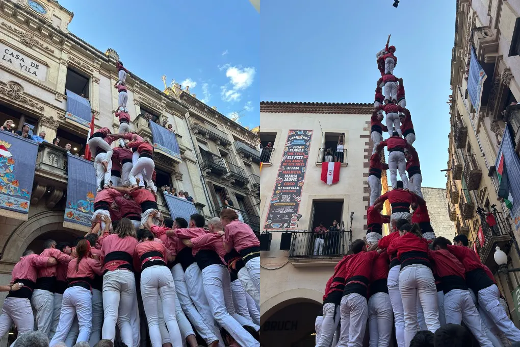 La Colla Vella estrena el 4de9 amb folre i el pilar per Completes