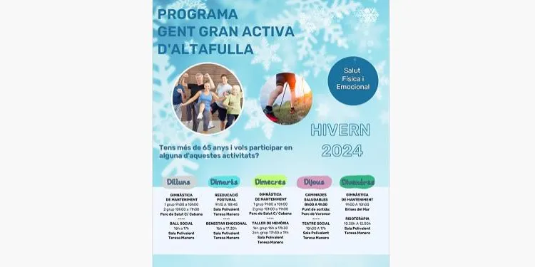 Es reprenen les activitats gratuïtes per afavorir el benestar físic i mental de la gent gran a Altafulla